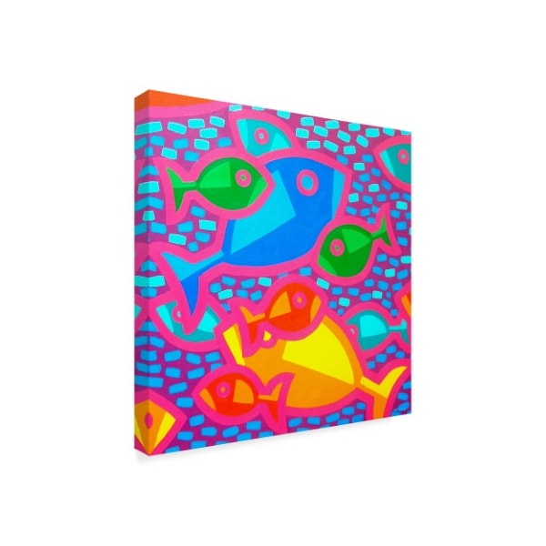 John Nolan 'Funky Fish' Canvas Art,35x35